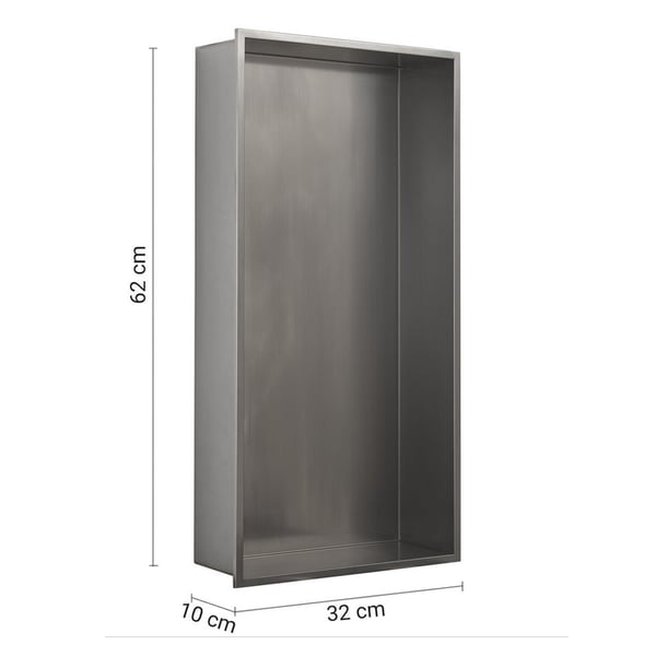 Εσοχή ντους Guest brushed 30x60 cm Gedy 24923